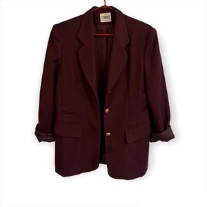 Burgundy Oversized Vintage Blazer